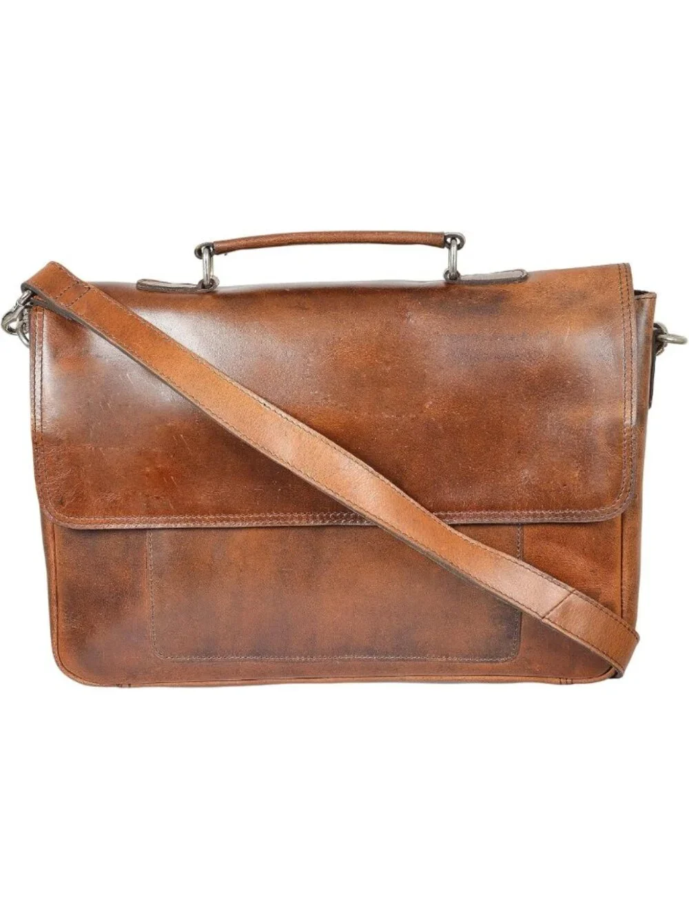 Handcrafted Full Grain Leather Briefcase for Men, Fits 15.6